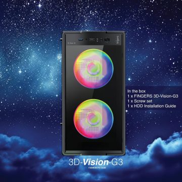 Fingers 3D-Vision-G3 - Micro ATX (Rich Black)