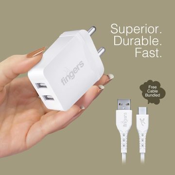 Fingers PA-DUAL USB + CABLE (Micro)
